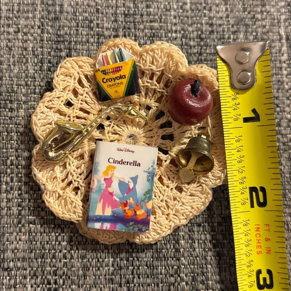 Whimsical Disney Cinderella Assemblage Brooch – Handmade Miniature Keepsake Pin